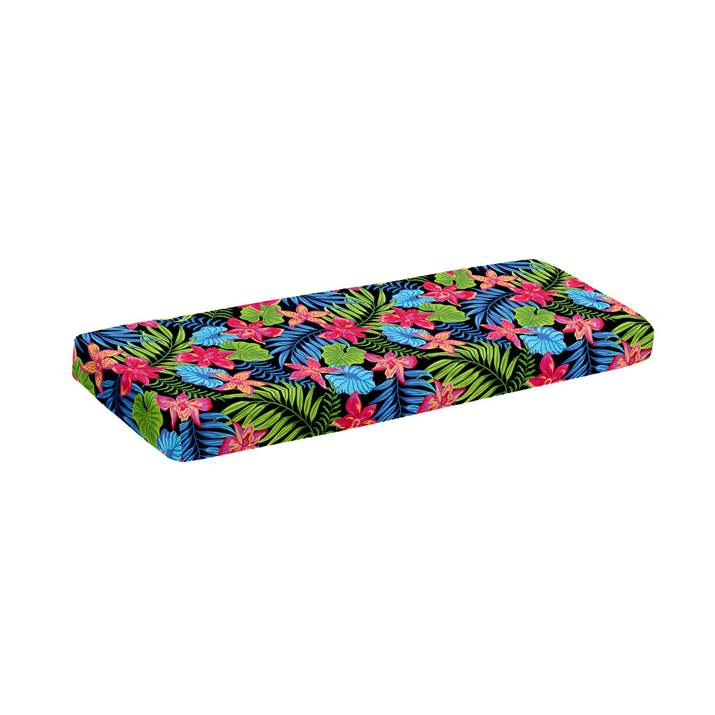 Hawaiian Floral Pattern Print Piano Keyboard Cover