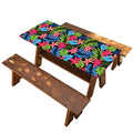 Hawaiian Floral Pattern Print Picnic Table Cover