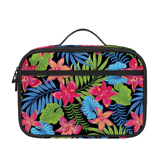 Hawaiian Floral Pattern Print Portable Lunch Bag