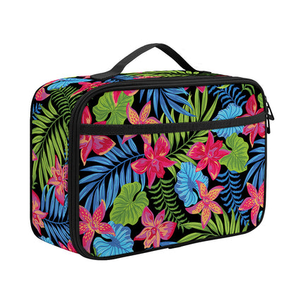 Hawaiian Floral Pattern Print Portable Lunch Bag