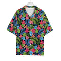 Hawaiian Floral Pattern Print Rayon Hawaiian Shirt