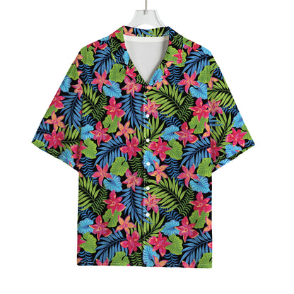 Hawaiian Floral Pattern Print Rayon Hawaiian Shirt