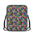 Hawaiian Floral Pattern Print Rectangular Crossbody Bag