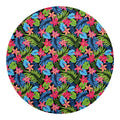 Hawaiian Floral Pattern Print Round Blanket