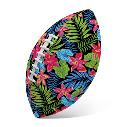 Hawaiian Floral Pattern Print Rugby Ball