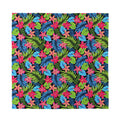Hawaiian Floral Pattern Print Silk Bandana