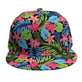 Hawaiian Floral Pattern Print Snapback Cap