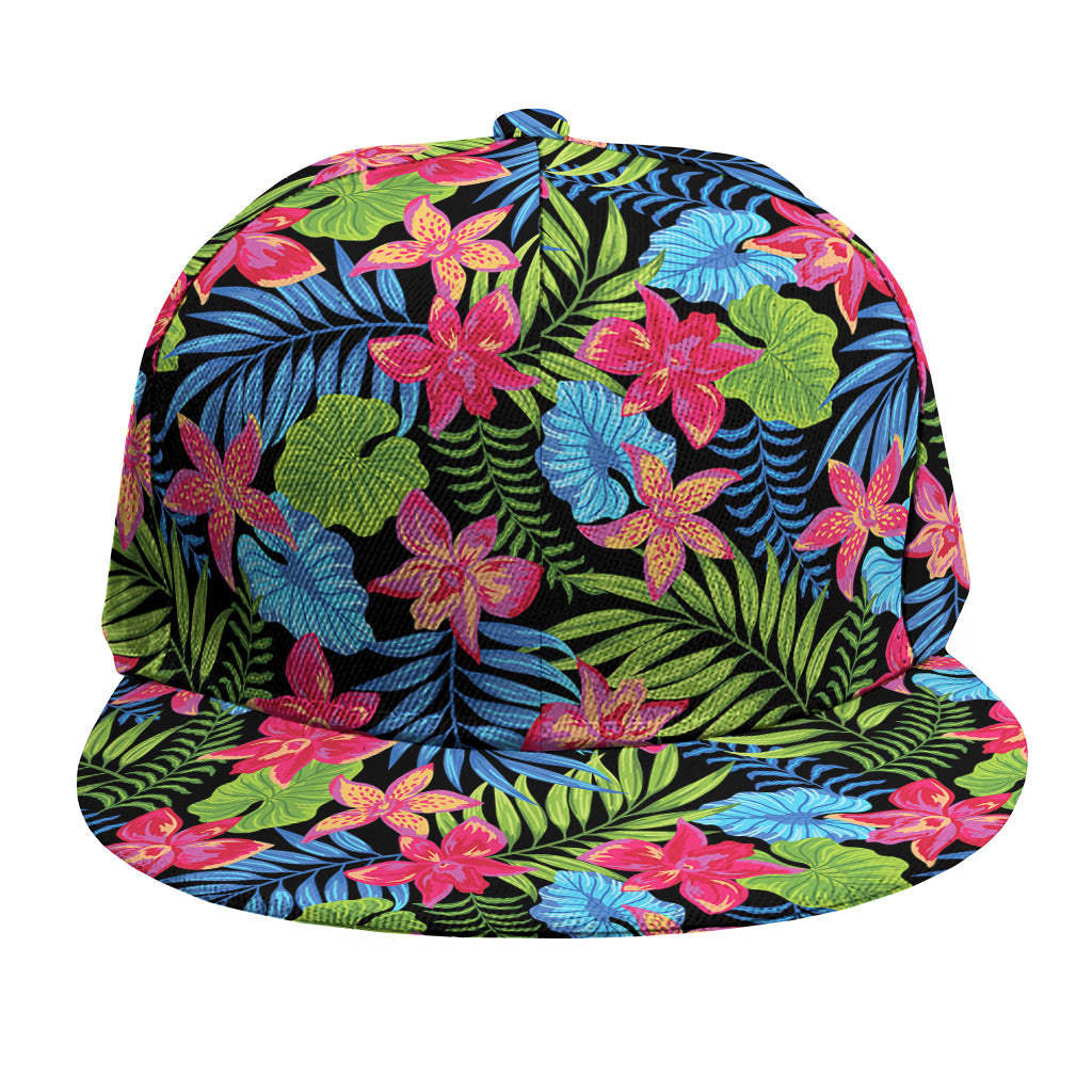 Hawaiian Floral Pattern Print Snapback Cap