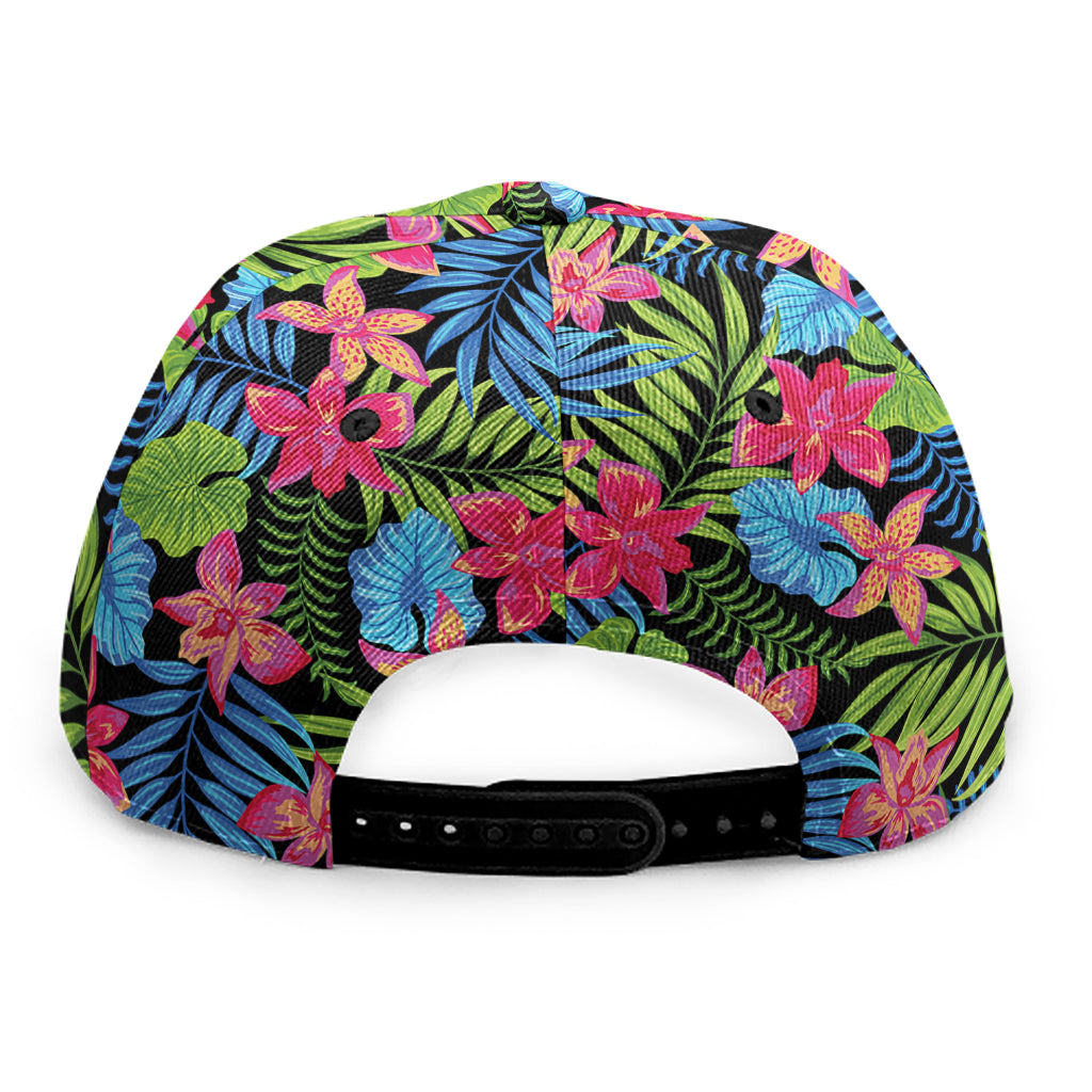 Hawaiian Floral Pattern Print Snapback Cap