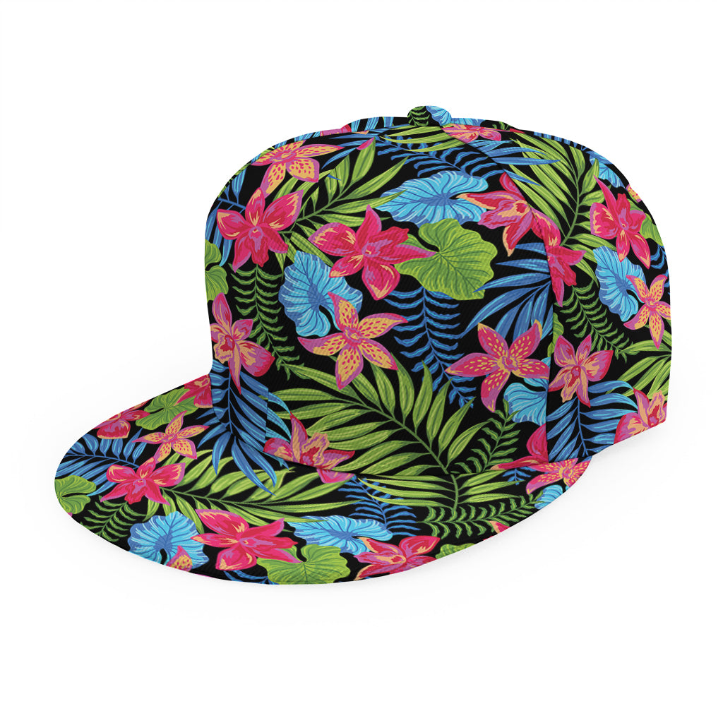Hawaiian Floral Pattern Print Snapback Cap