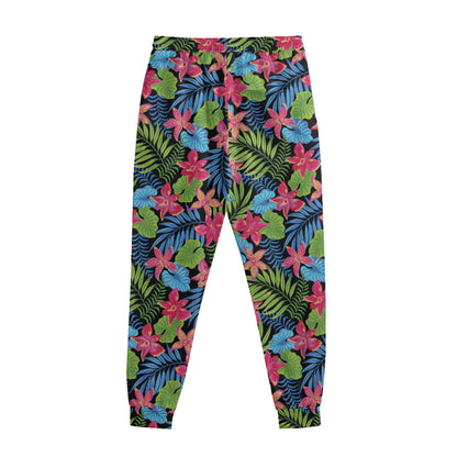 Hawaiian Floral Pattern Print Sweatpants
