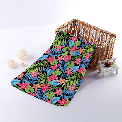 Hawaiian Floral Pattern Print Towel