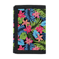 Hawaiian Floral Pattern Print Trifold Wallet
