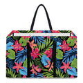 Hawaiian Floral Pattern Print Utility Tote Bag