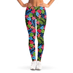 Hawaiian Floral Pattern Print Women's Leggings