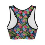 Hawaiian Floral Pattern Print Women's Sports Bra
