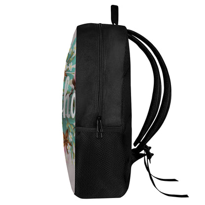 Hawaiian Flower Aloha Print 17 Inch Backpack