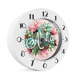 Hawaiian Flower Aloha Print Alarm Clock
