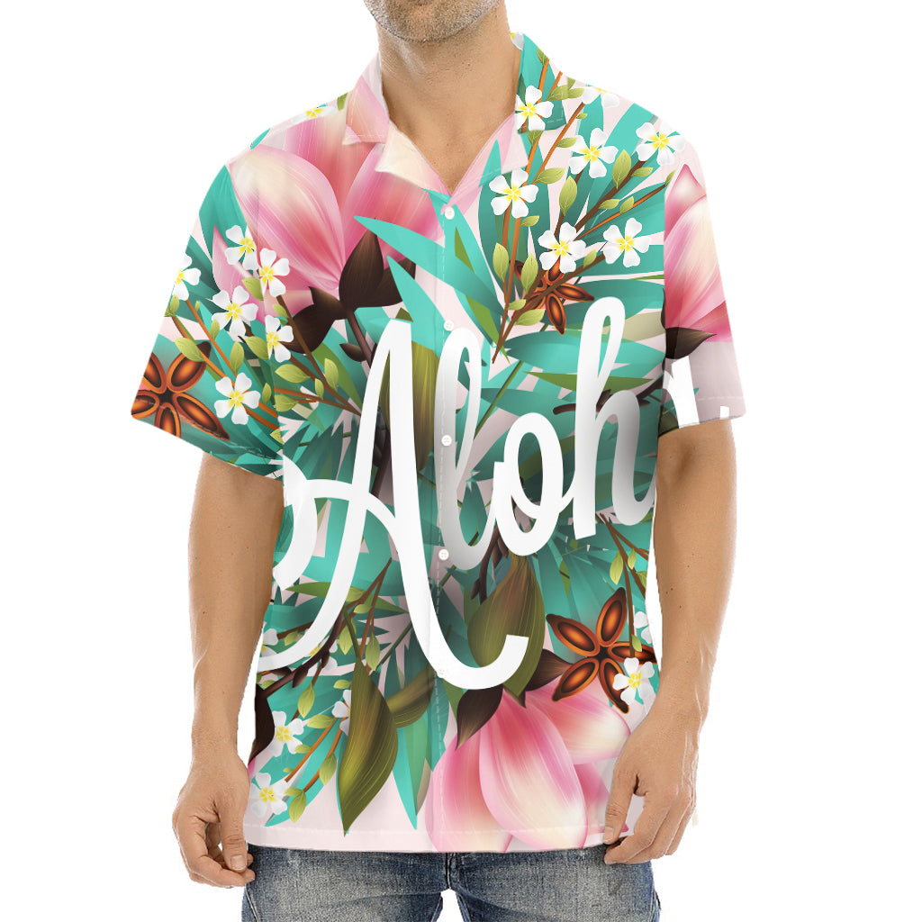 Hawaiian Flower Aloha Print Aloha Shirt