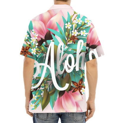 Hawaiian Flower Aloha Print Aloha Shirt