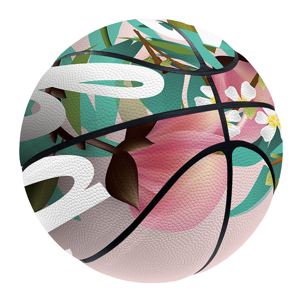 Hawaiian Flower Aloha Print Basketball