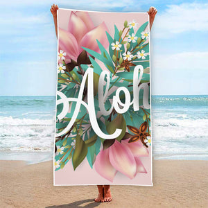 Hawaiian Flower Aloha Print Beach Towel