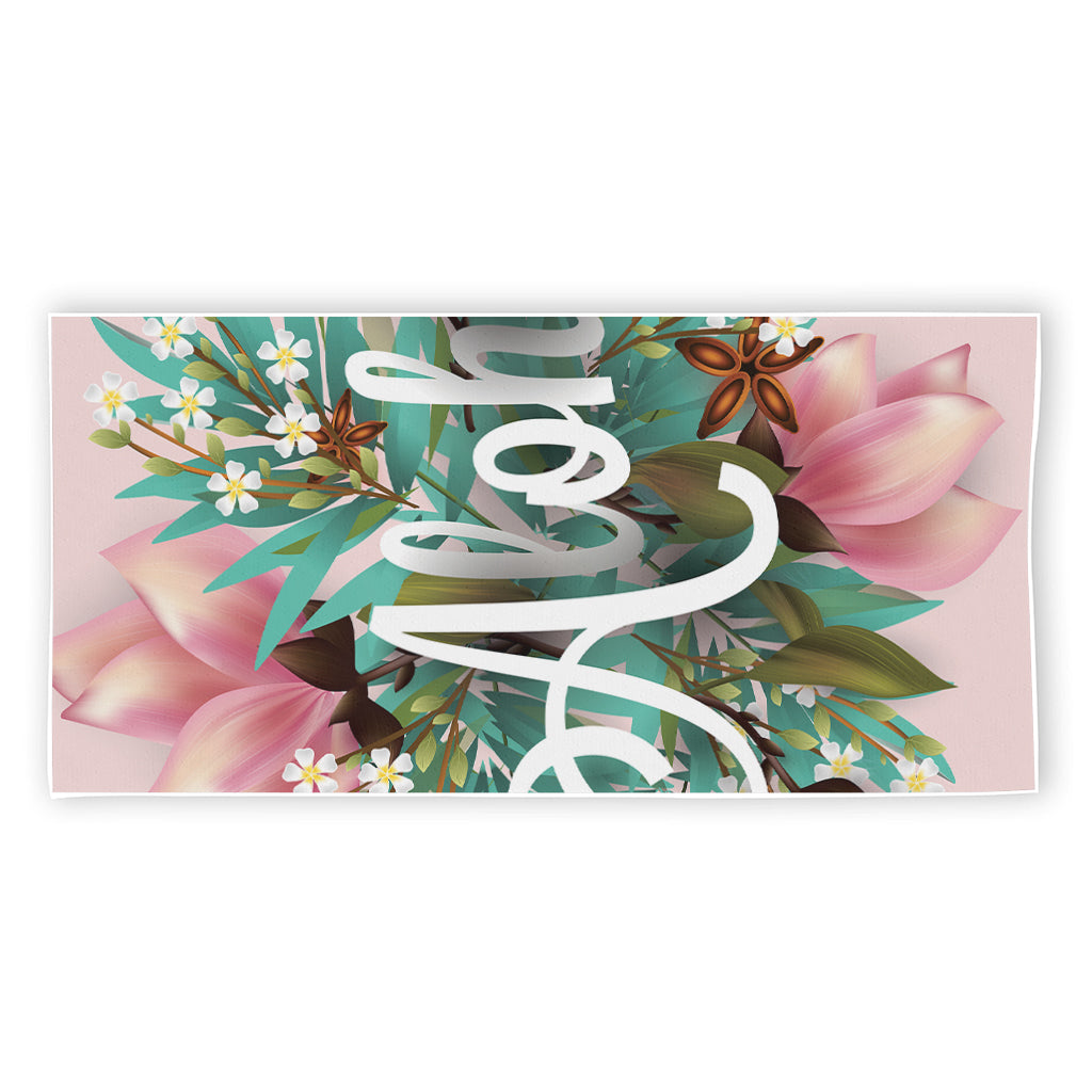 Hawaiian Flower Aloha Print Beach Towel