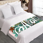 Hawaiian Flower Aloha Print Bed Runner