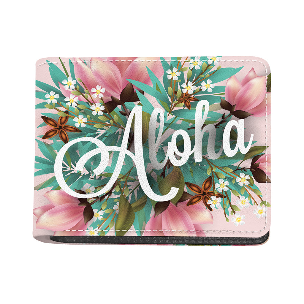 Hawaiian Flower Aloha Print Bifold Wallet