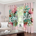 Hawaiian Flower Aloha Print Dimout Grommet Curtains