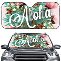 Hawaiian Flower Aloha Print Car Windshield Sun Shade