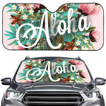 Hawaiian Flower Aloha Print Car Windshield Sun Shade