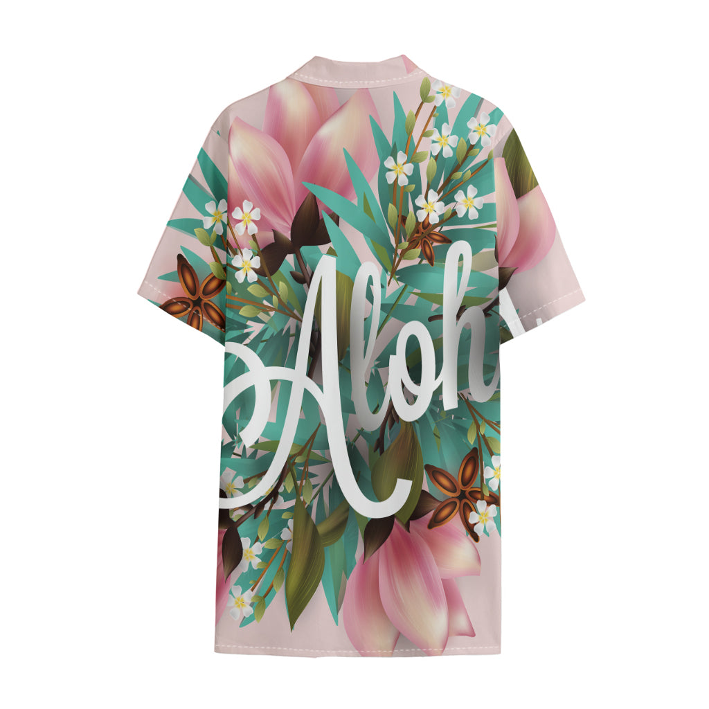 Hawaiian Flower Aloha Print Cotton Hawaiian Shirt