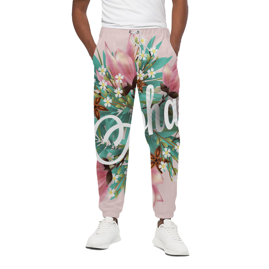 Hawaiian Flower Aloha Print Cotton Pants