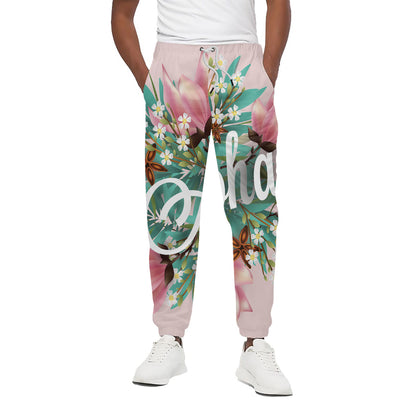 Hawaiian Flower Aloha Print Cotton Pants