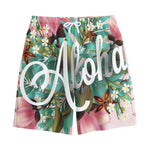 Hawaiian Flower Aloha Print Cotton Shorts