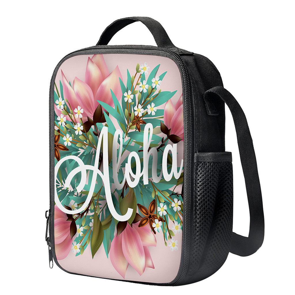 Hawaiian Flower Aloha Print Crossbody Lunch Bag