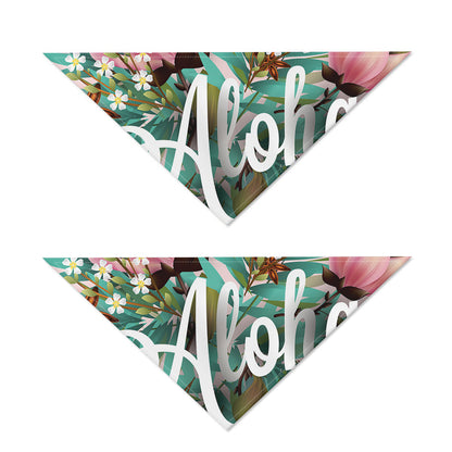 Hawaiian Flower Aloha Print Dog Bandana