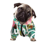 Hawaiian Flower Aloha Print Dog Zip Up Hoodie