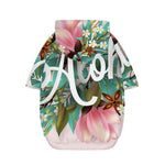 Hawaiian Flower Aloha Print Dog Zip Up Hoodie