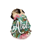 Hawaiian Flower Aloha Print Dog Zip Up Jacket