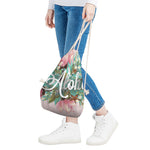 Hawaiian Flower Aloha Print Drawstring Bag