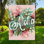 Hawaiian Flower Aloha Print Garden Flag