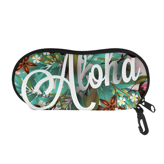 Hawaiian Flower Aloha Print Glasses Case