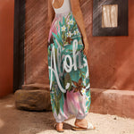 Hawaiian Flower Aloha Print Harem Pants