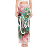 Hawaiian Flower Aloha Print High Slit Maxi Skirt