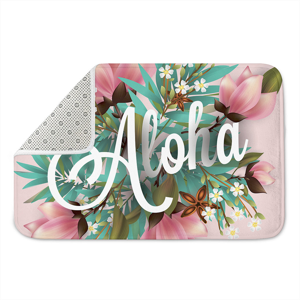 Hawaiian Flower Aloha Print Indoor Door Mat