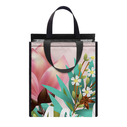 Hawaiian Flower Aloha Print Insulated Lunch Tote