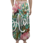 Hawaiian Flower Aloha Print Lantern Pants