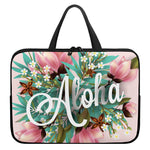 Hawaiian Flower Aloha Print Laptop Sleeve With Handle